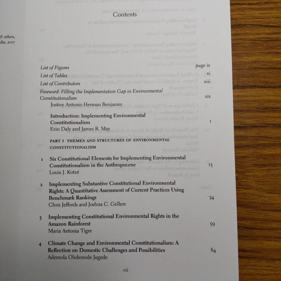 人文 Implementing Environmental Constitutiona