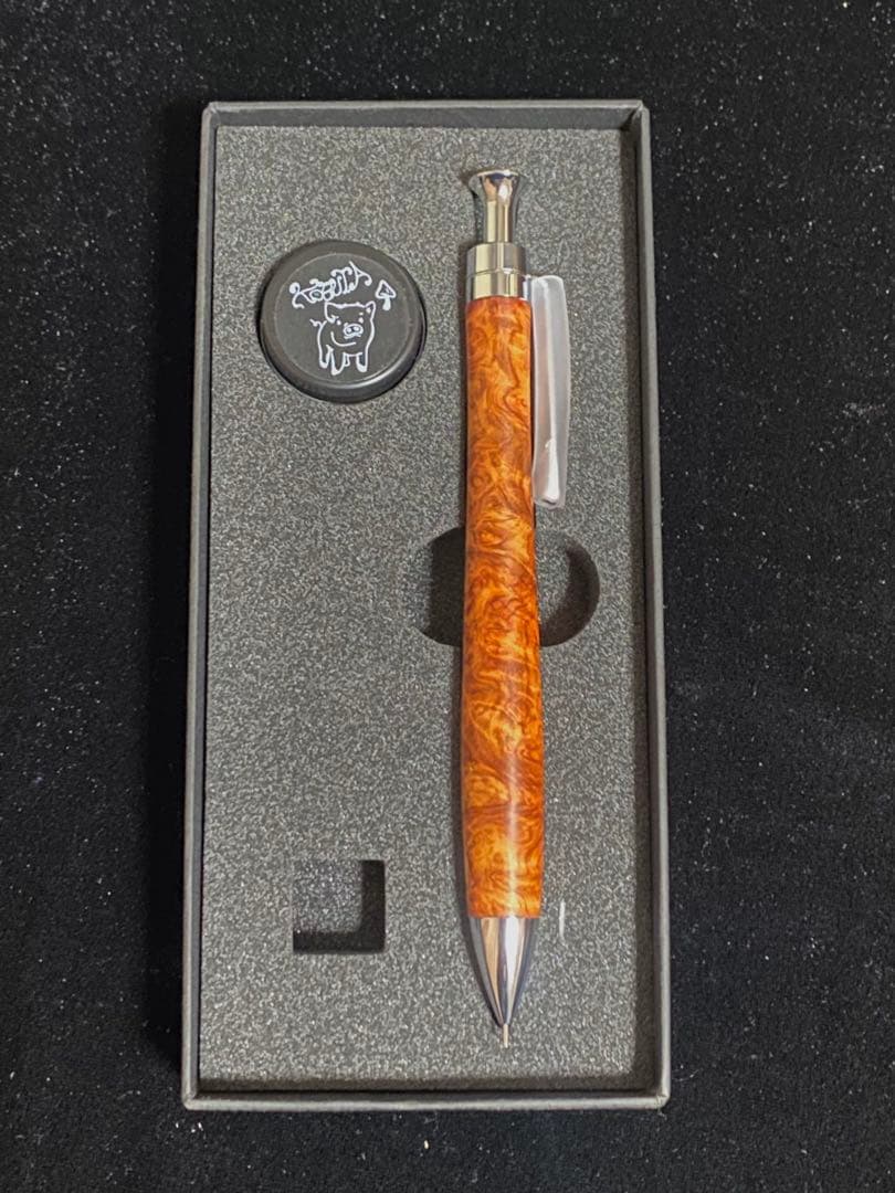 ⑤こぶた工房 シャープペンシル 極上花梨瘤0.5mm