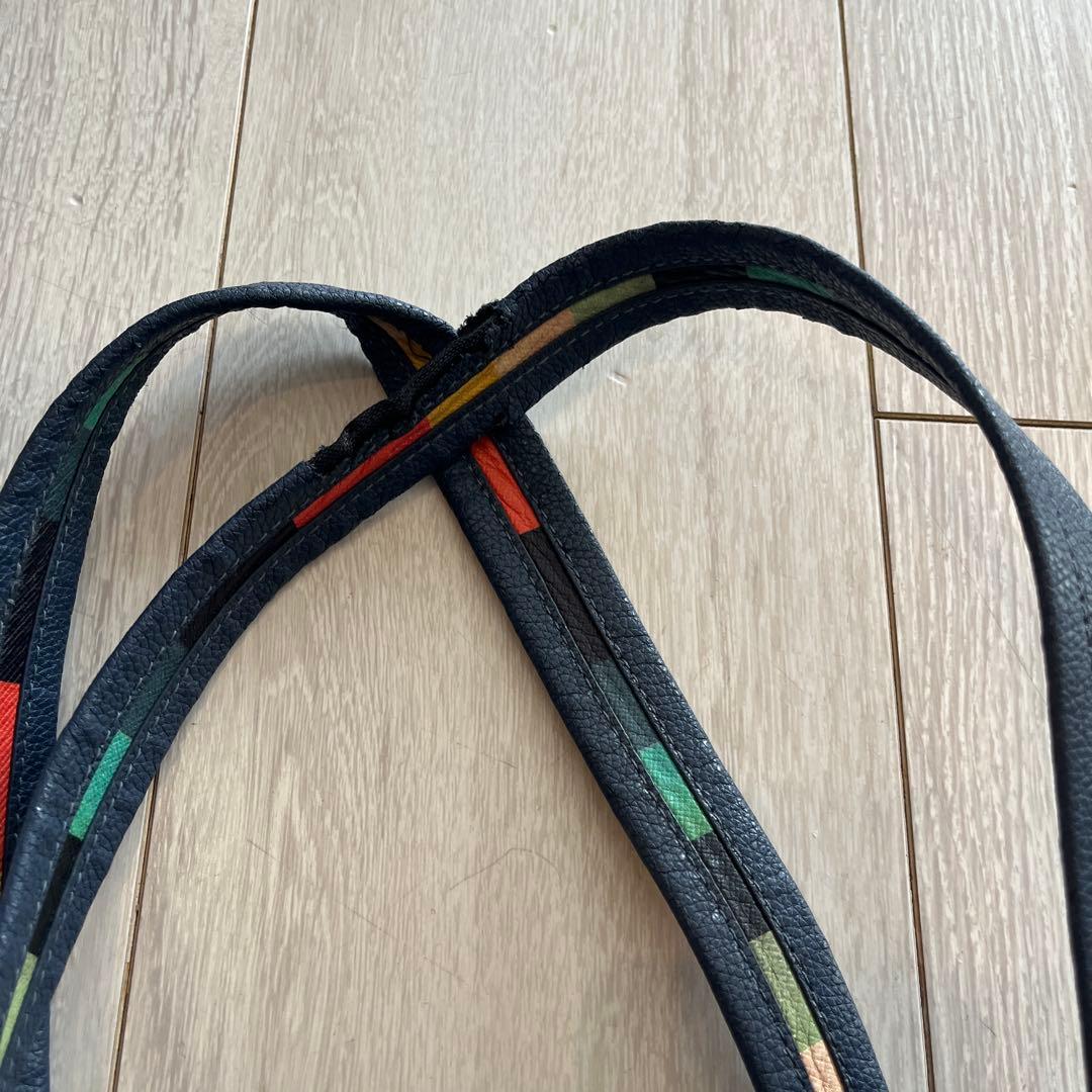ブルー　レザートートバッグ ポールスミス