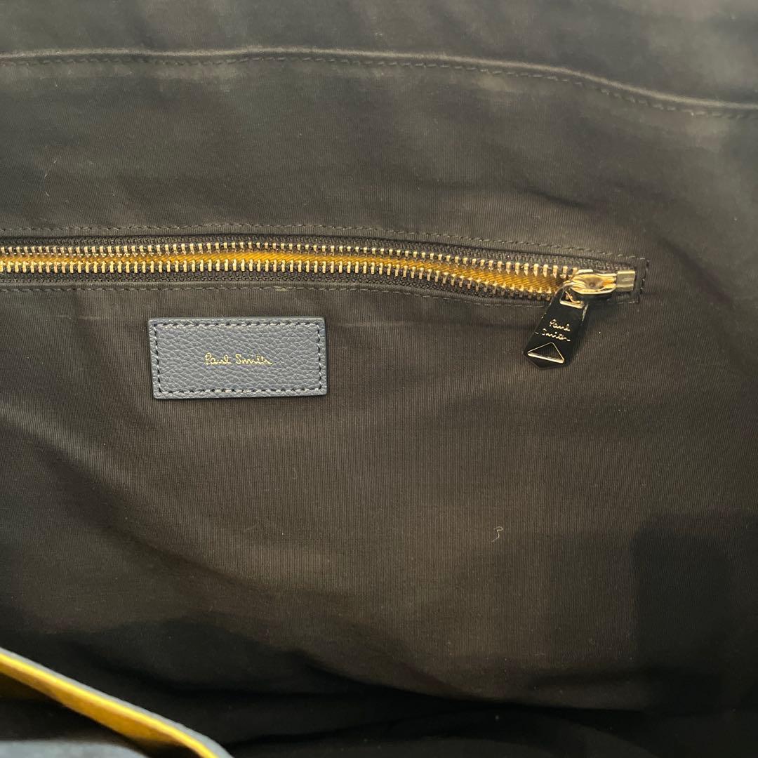 ブルー　レザートートバッグ ポールスミス