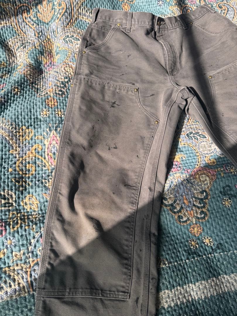 【希少】カーハート carhartt ダブルニー B01 GVL W34