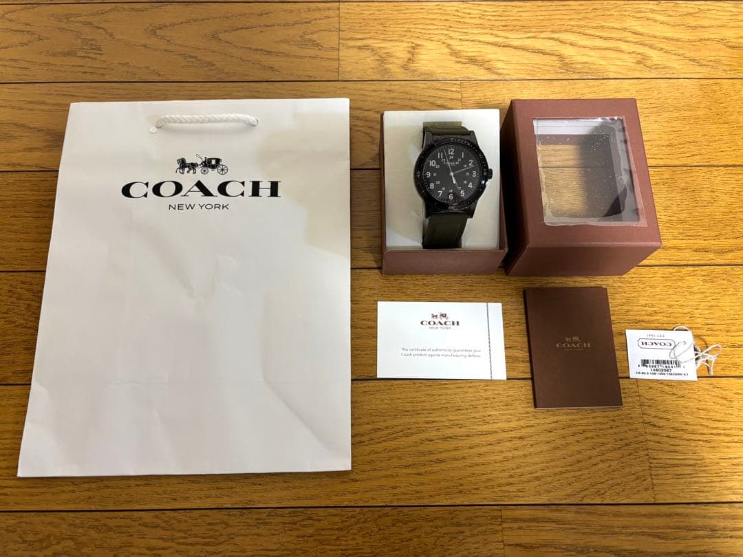 新品未使用 COACH コーチ メンズ 腕時計 ラバーベルト 電池交換済み