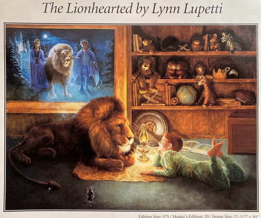Lynn Lupettiリトグラフ ライオンハート ナルニア国　COA認定書付き