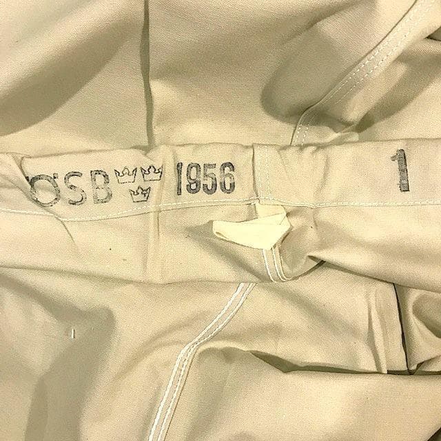 【デッドストック1950'S】新品 未使用品 スウェーデン軍 スノーカモパンツ
