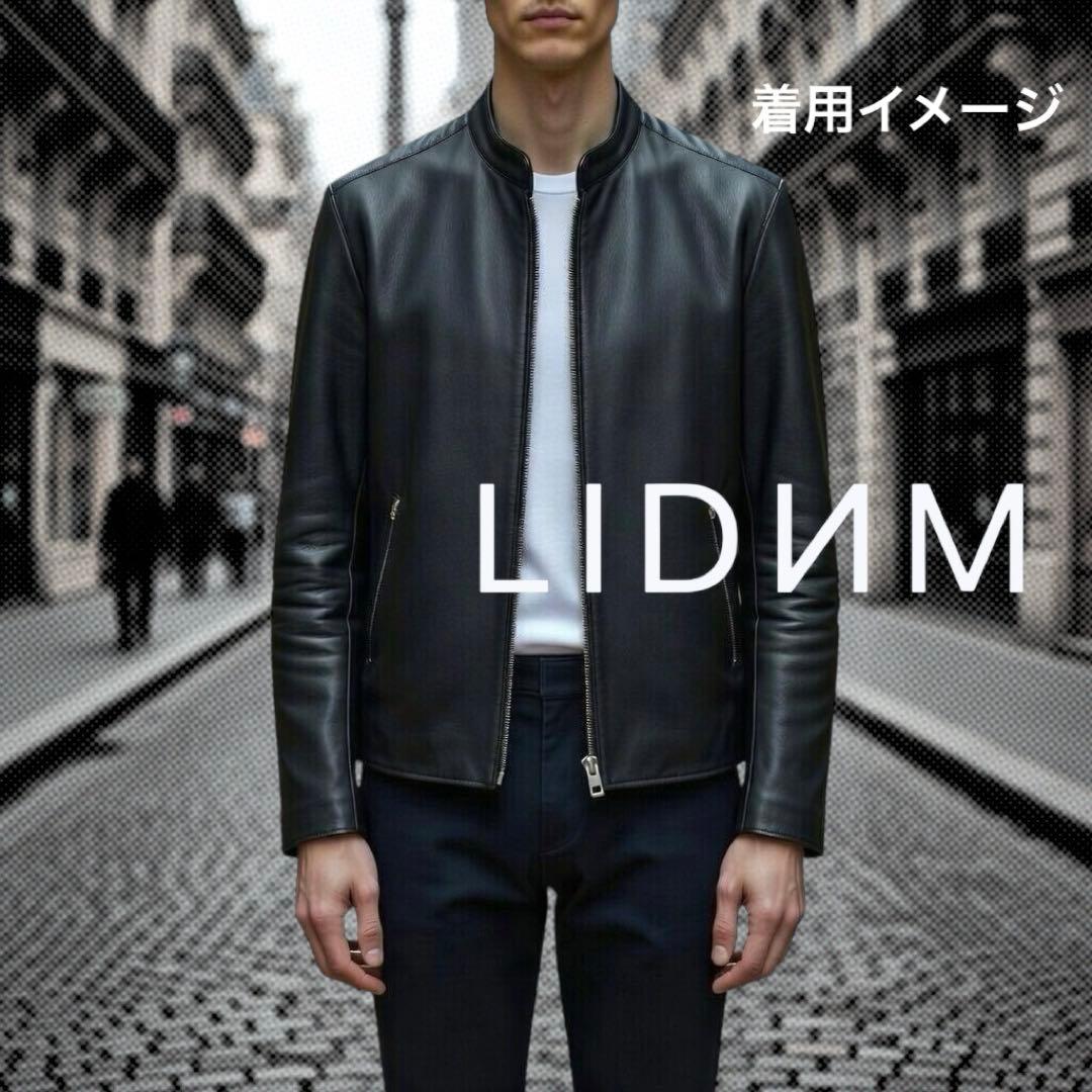 この値段で最終価格‼️【リドム】ラムレザーシングルライダース 日本製　Lサイズ