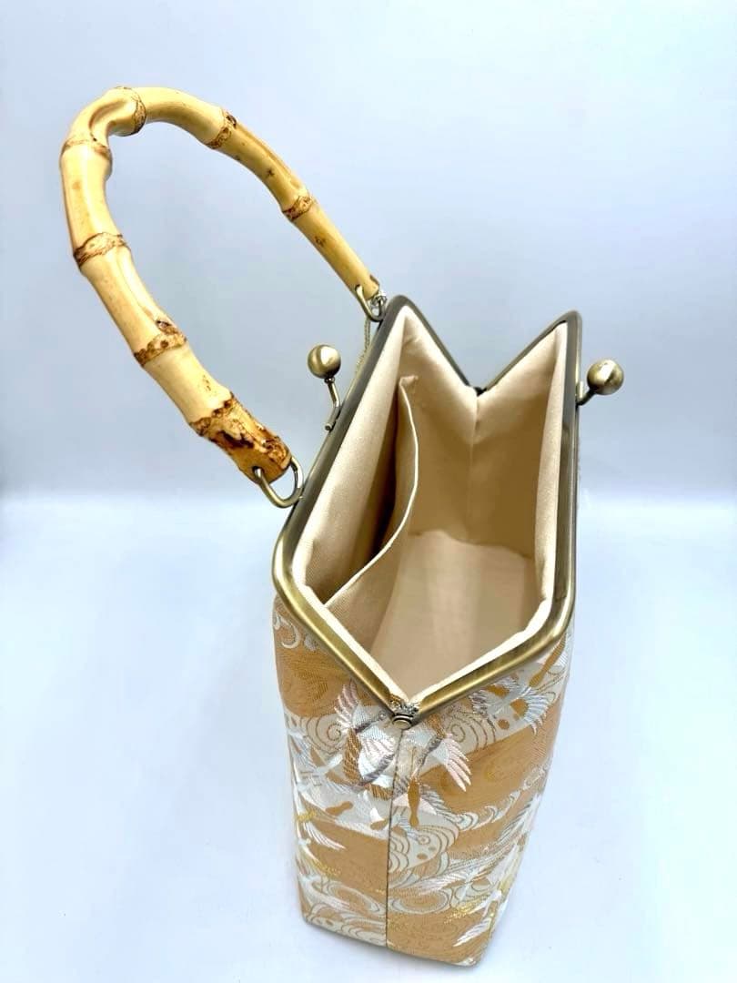 和柄　金襴 金糸 ラメ糸【ハンドメイド】ハンド バッグ #361