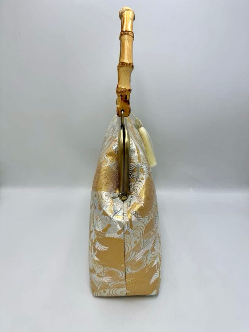 和柄　金襴 金糸 ラメ糸【ハンドメイド】ハンド バッグ #361