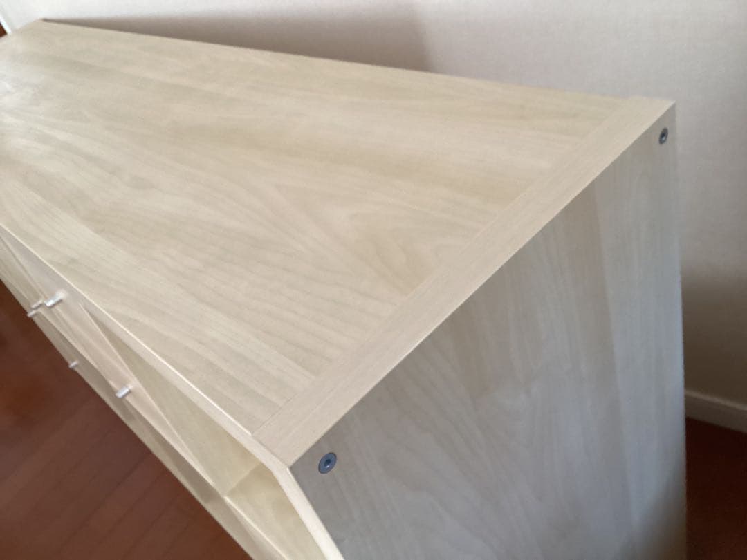 【引取りのみ】IKEA KALLAX カラックス　オーク　4箇所引出し付