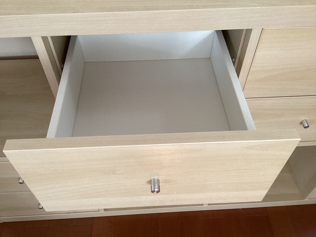 【引取りのみ】IKEA KALLAX カラックス　オーク　4箇所引出し付
