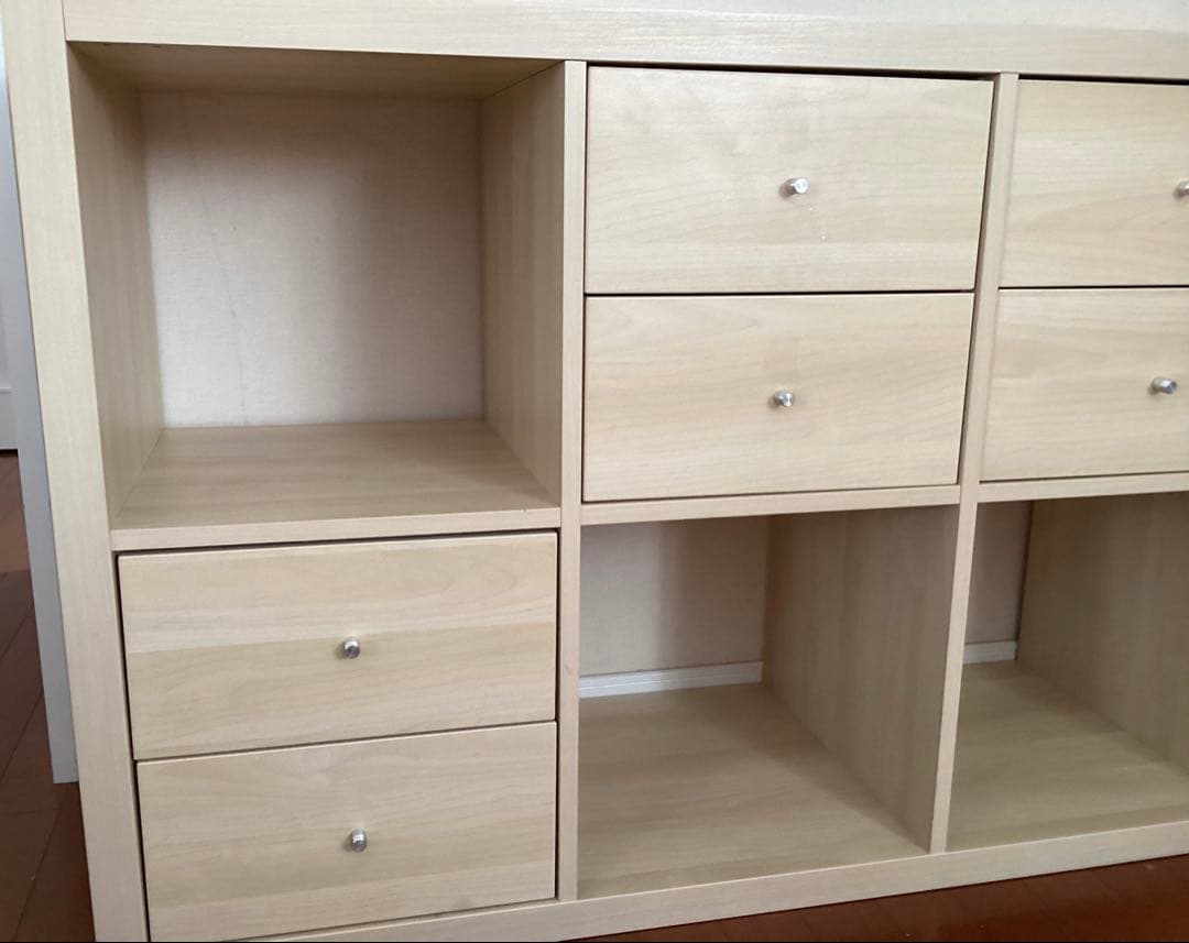 【引取りのみ】IKEA KALLAX カラックス　オーク　4箇所引出し付