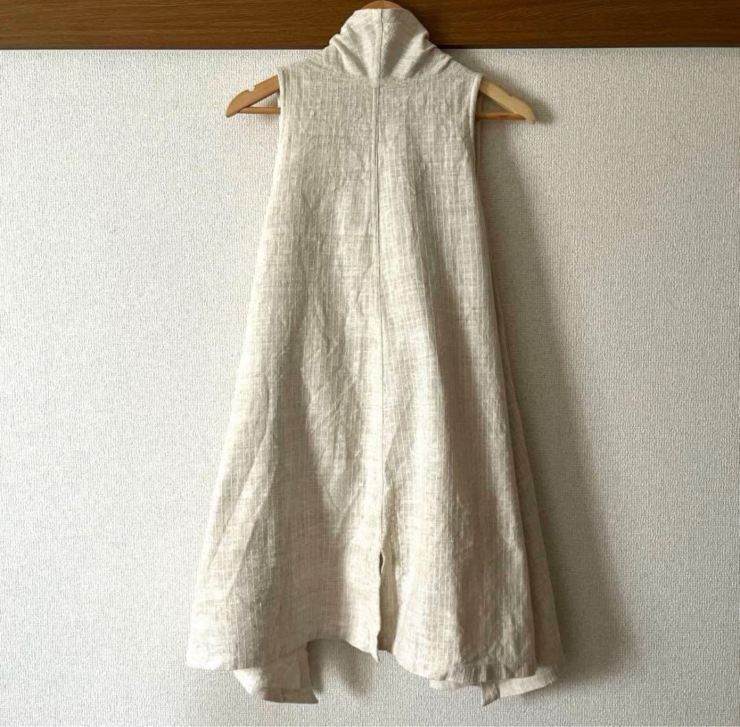 うさとの服　ussato ロングベスト　ジレ　 うさと　ヘンプ　コットン