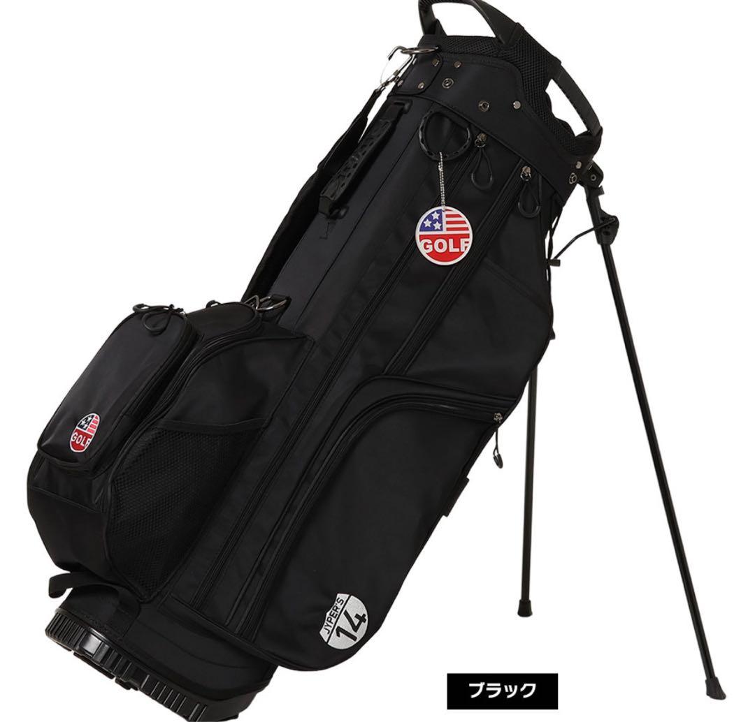 ブラック キャディバッグ スタンド付き