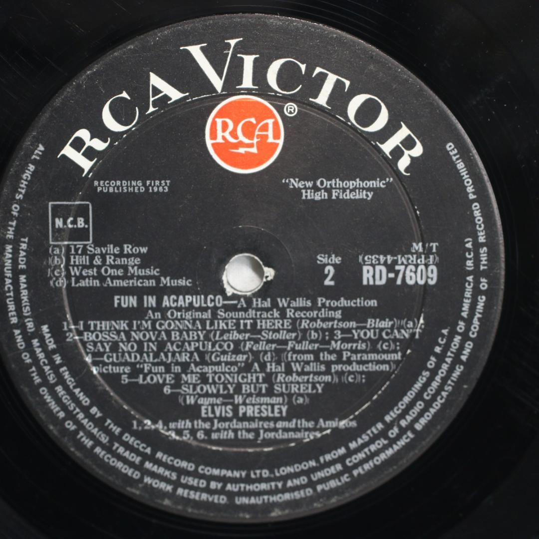 英LP Elvis Presley Fun in Acapulco UKモノ深溝
