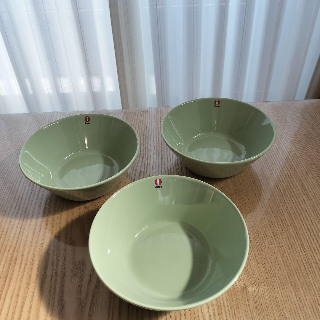 【廃盤色】 TEEMA 15cm ボウル 3枚　セラドングリーン