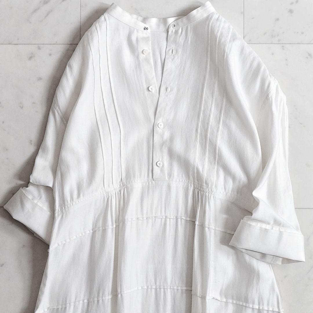 美品✨トゥモローランド MACPHEE コットン ピンタック ロングワンピース