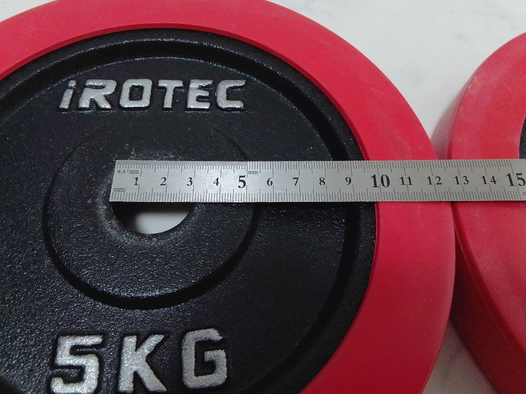 さ*ち様 アイロテック iROTEC ラバー付 ダンベル 5kg×4枚 20kg