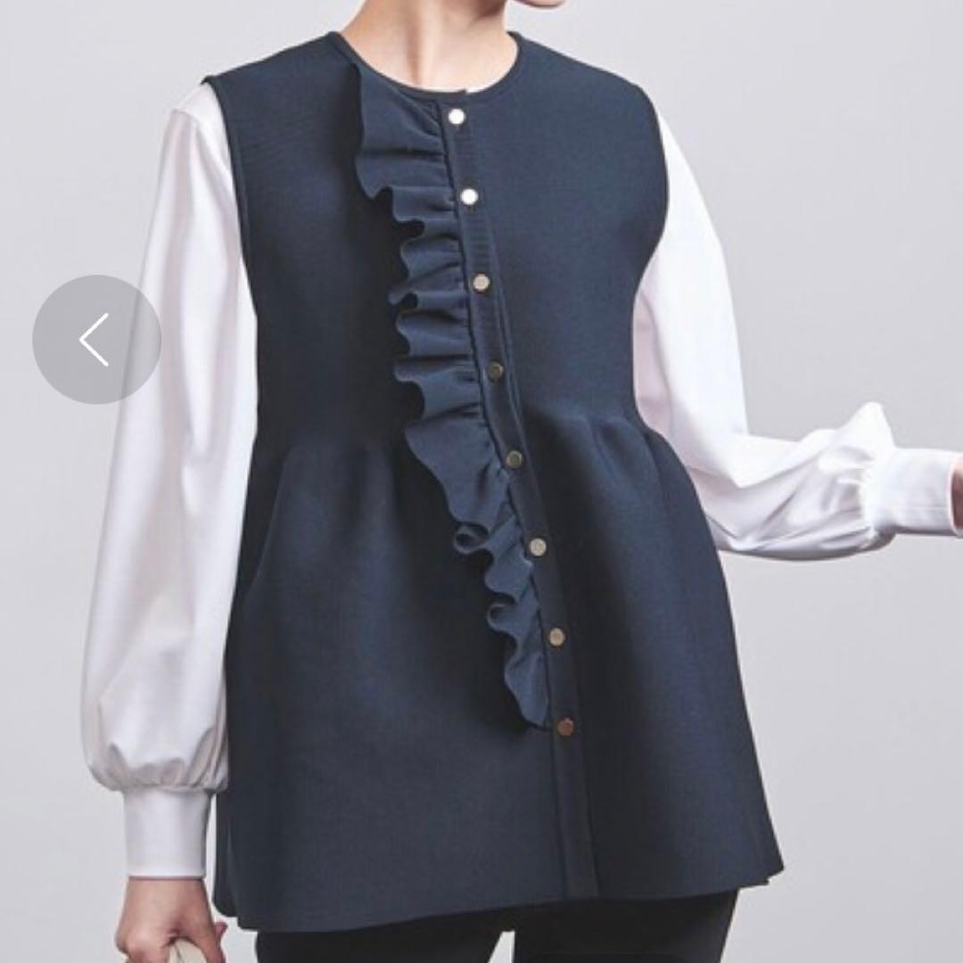 美品　UNITED ARROWS ユナイテッドアローズ　P フリル ニットベスト