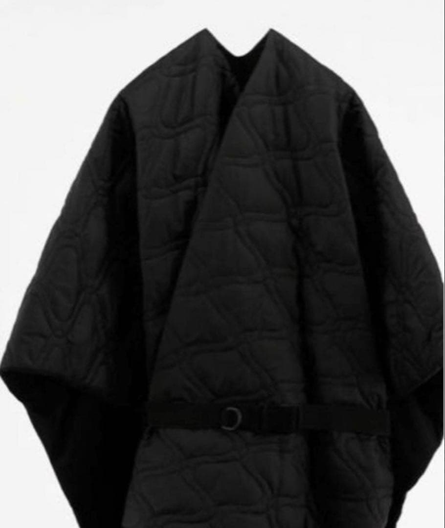 zara キルティング ポンチョ
