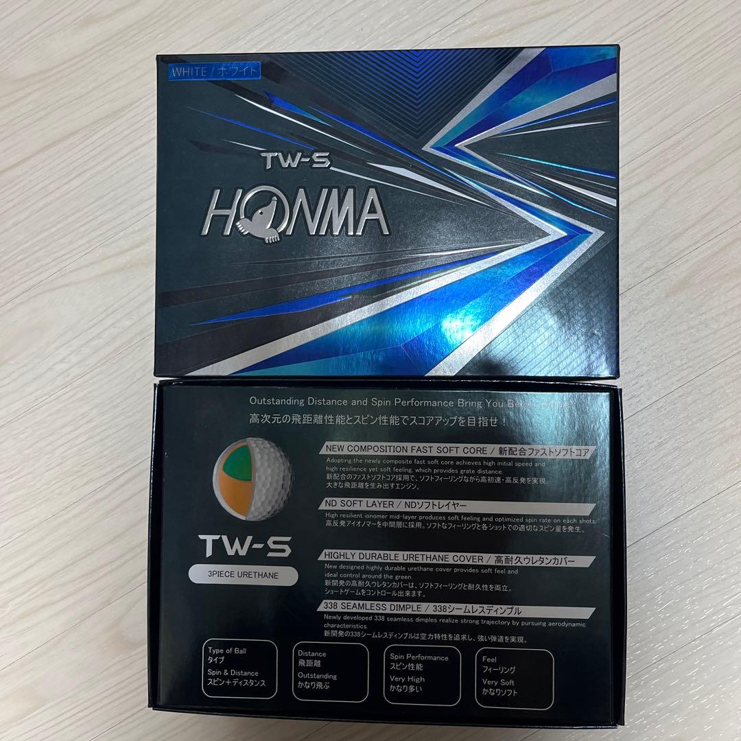 【新品未開封】HONMA TW-S ゴルフボール 3ピースウレタン　2ダース