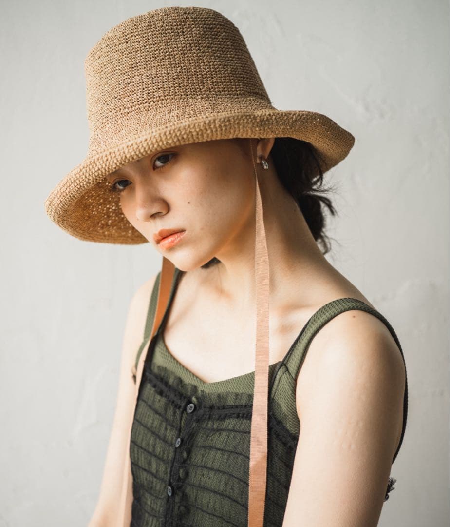 美品ORIÉNT MILLINERY Basic Designクロッシェハット