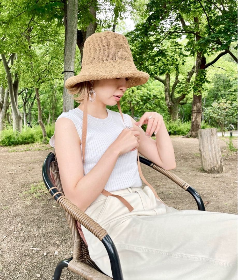 美品ORIÉNT MILLINERY Basic Designクロッシェハット