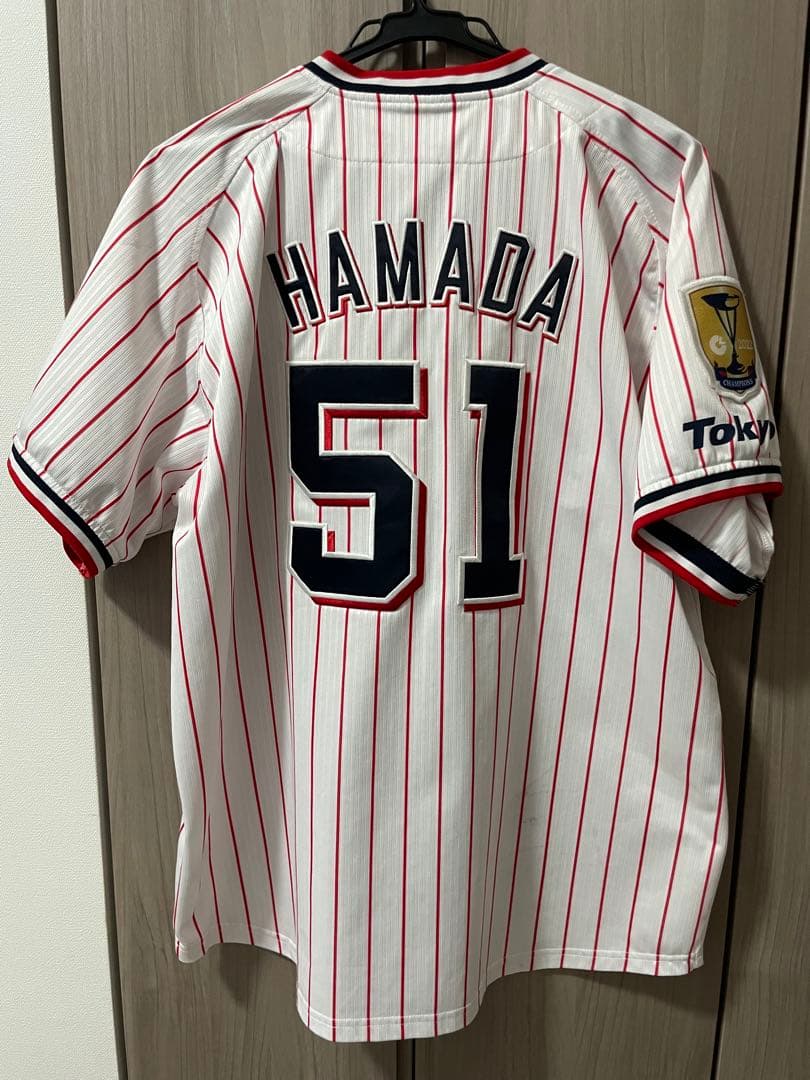 東京ヤクルトスワローズ　濱田太貴選手　優勝ワッペン付き　ユニフォーム