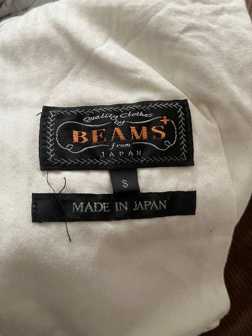 BEAMS + 2プリーツコーデュロイトラウザーズ ブラウン S 日本製