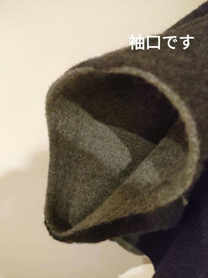 グレー ケープコート 毛100%　ビアズリー