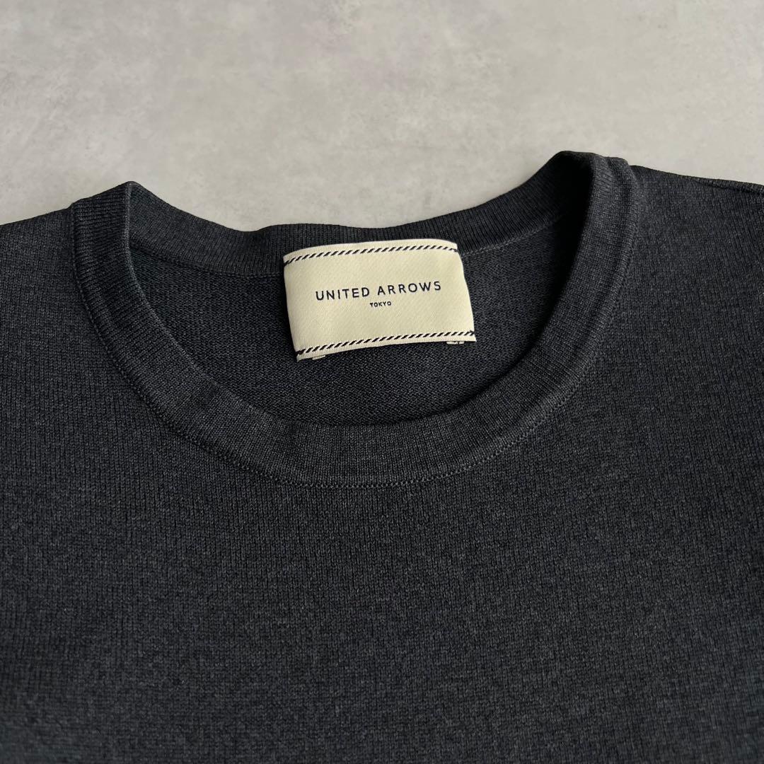 UNITED ARROWS プリーツ コンビ ニット ブラウス