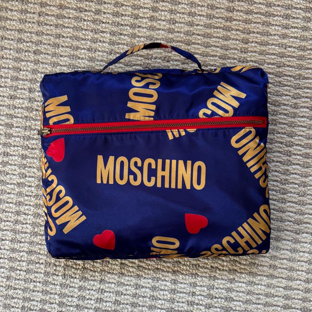 MOSCHINO モスキーノ ロゴ総柄 レインコート ポンチョ