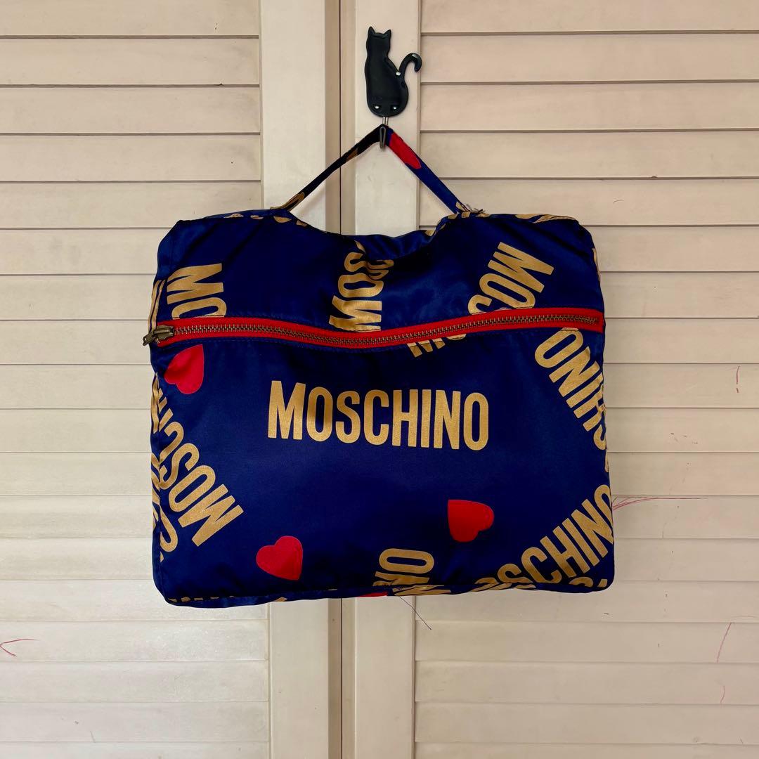MOSCHINO モスキーノ ロゴ総柄 レインコート ポンチョ