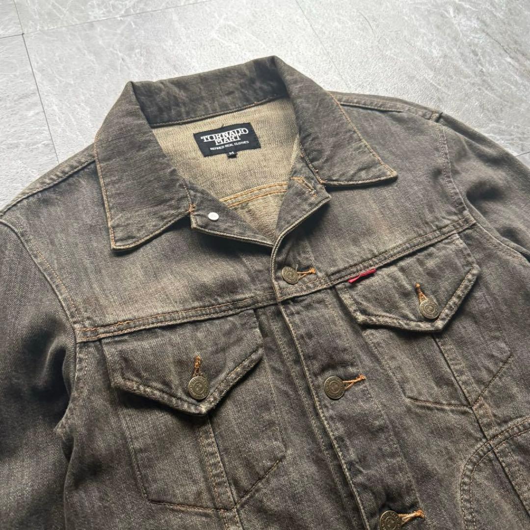 ジャケット・アウター tornado mart black denim jacket y2k
