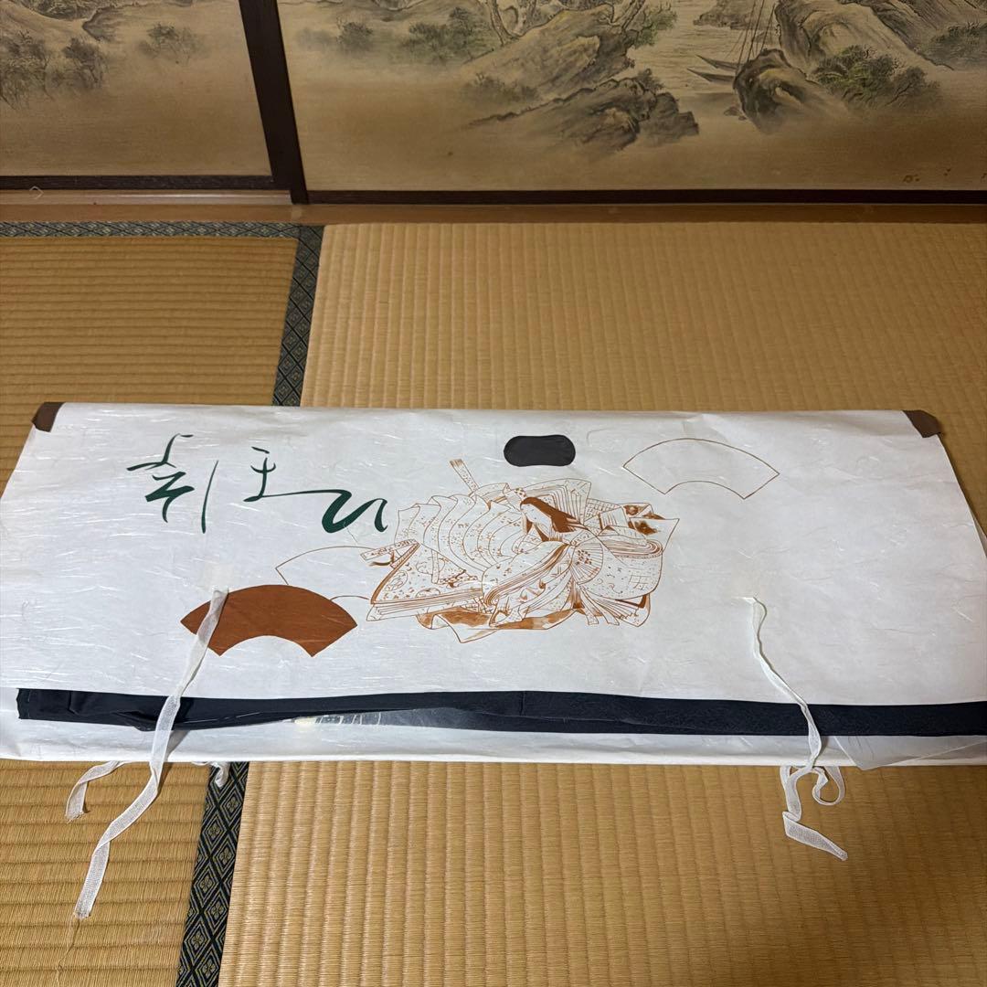 極美品 正絹 袋帯 扇 流水 金糸 箔 鶴 高級和装 Excellent