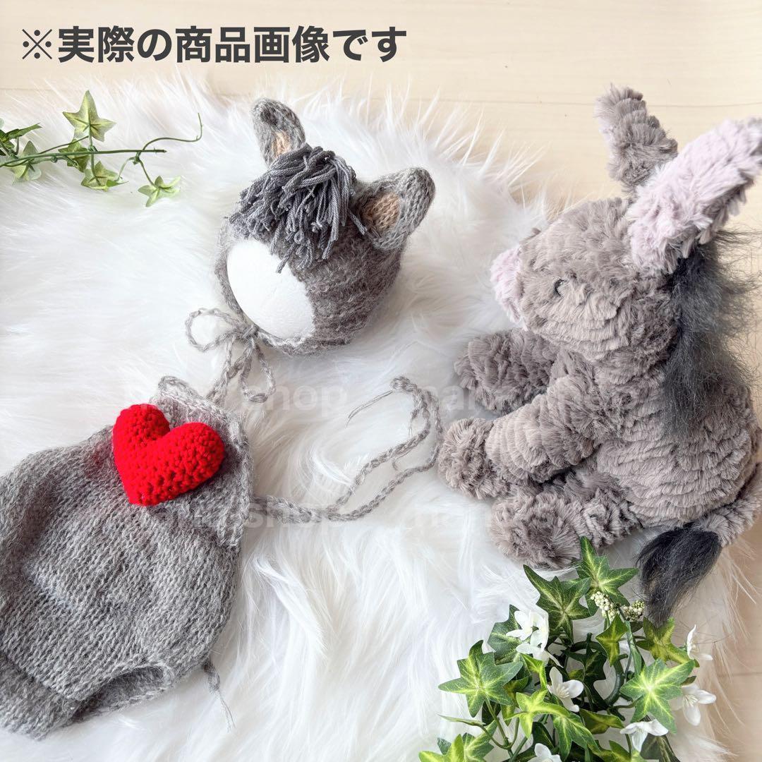 ブラウン♪馬帽子&ニューボーンフォト撮影衣装　午年　ウマボンネット　月齢フォト