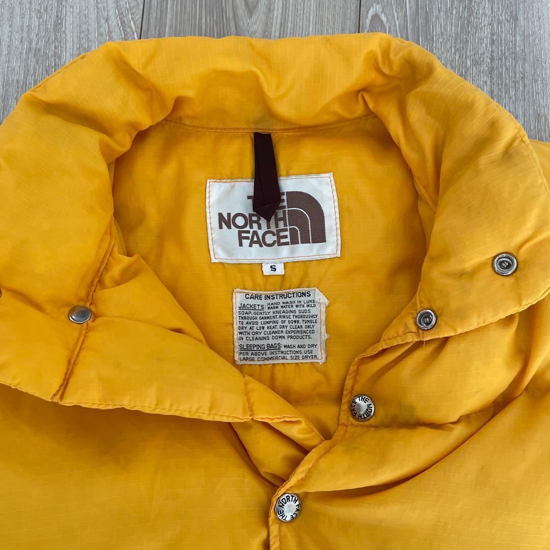 THE NORTH FACE ノースフェイス 茶タグ ダウンベスト イエロー S