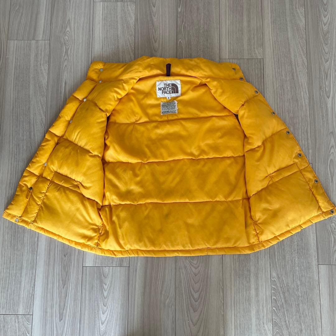 THE NORTH FACE ノースフェイス 茶タグ ダウンベスト イエロー S