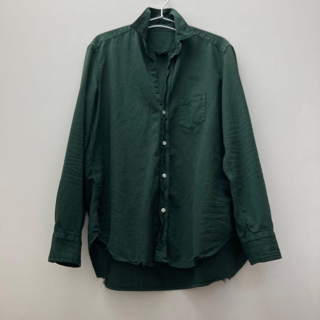 【完売品】フランクアンドアイリーン ストーンウォッシュ ダメージシャツ 緑♡