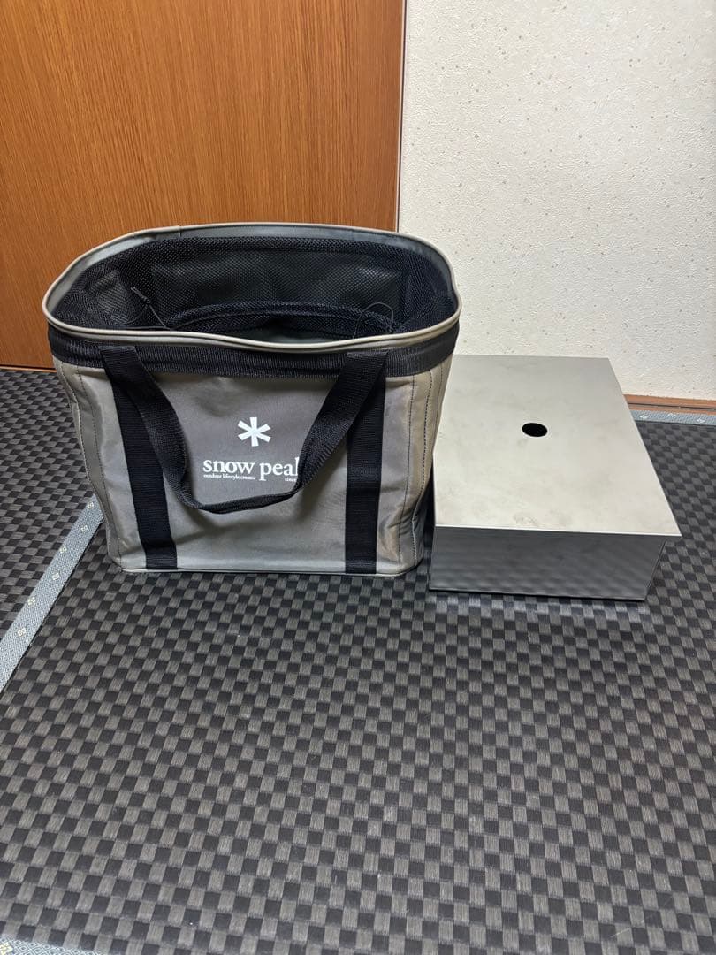 『廃盤品』スノーピーク ステンボックス 1ユニット蓋付、ギアコンテナ付