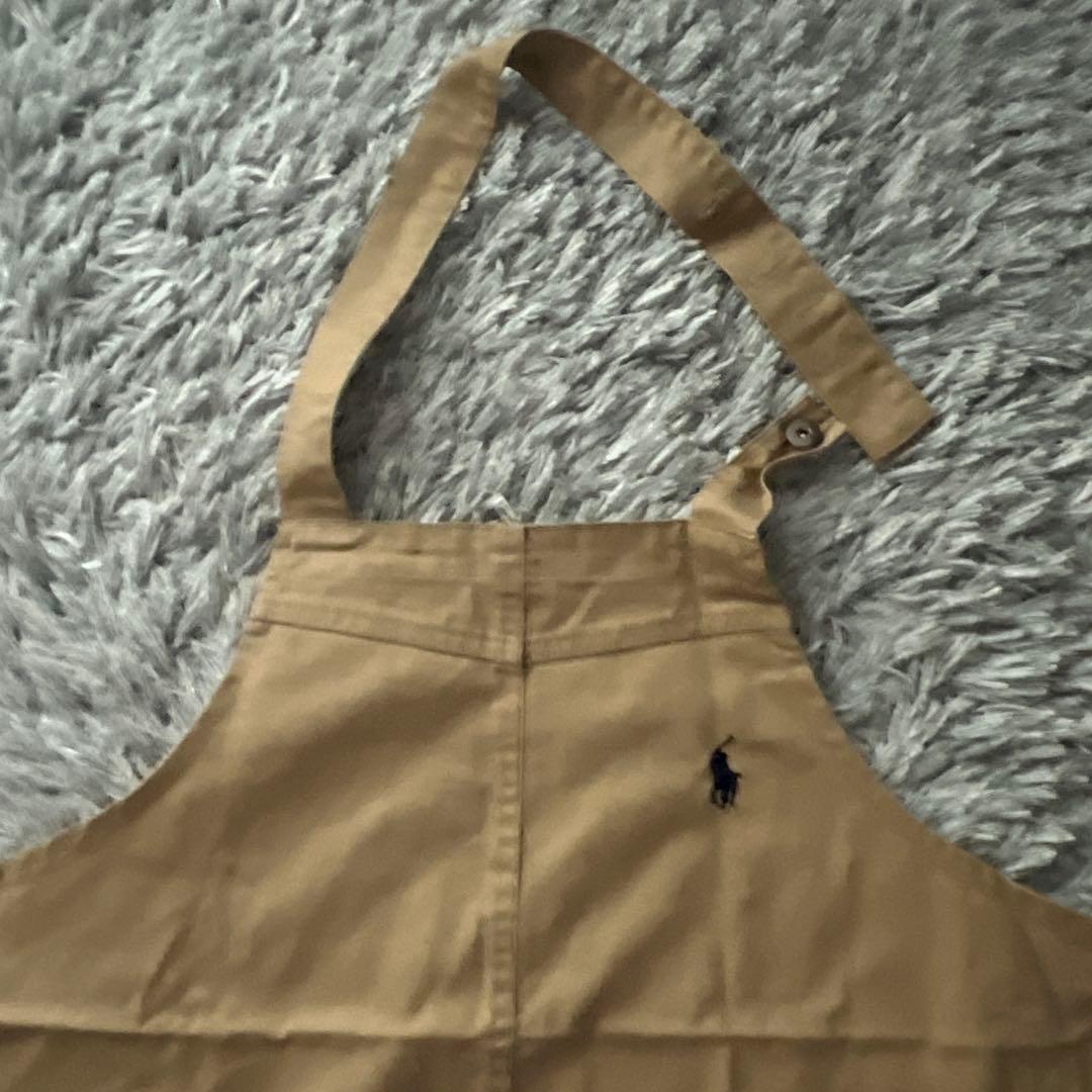 Ralph Laurenベージュ コットン エプロン ポロロゴ付き