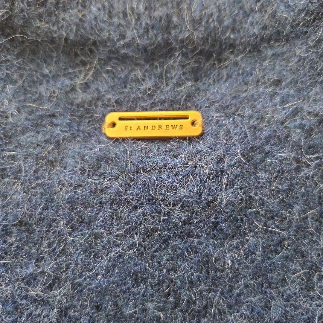 ST ANDREWS 青 チェック柄 長袖セーター