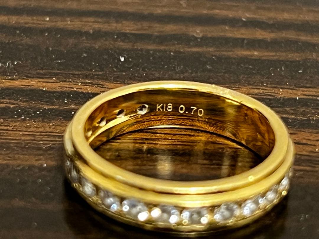 m*様 ゴールドリング ダイヤモンド　K18 18金