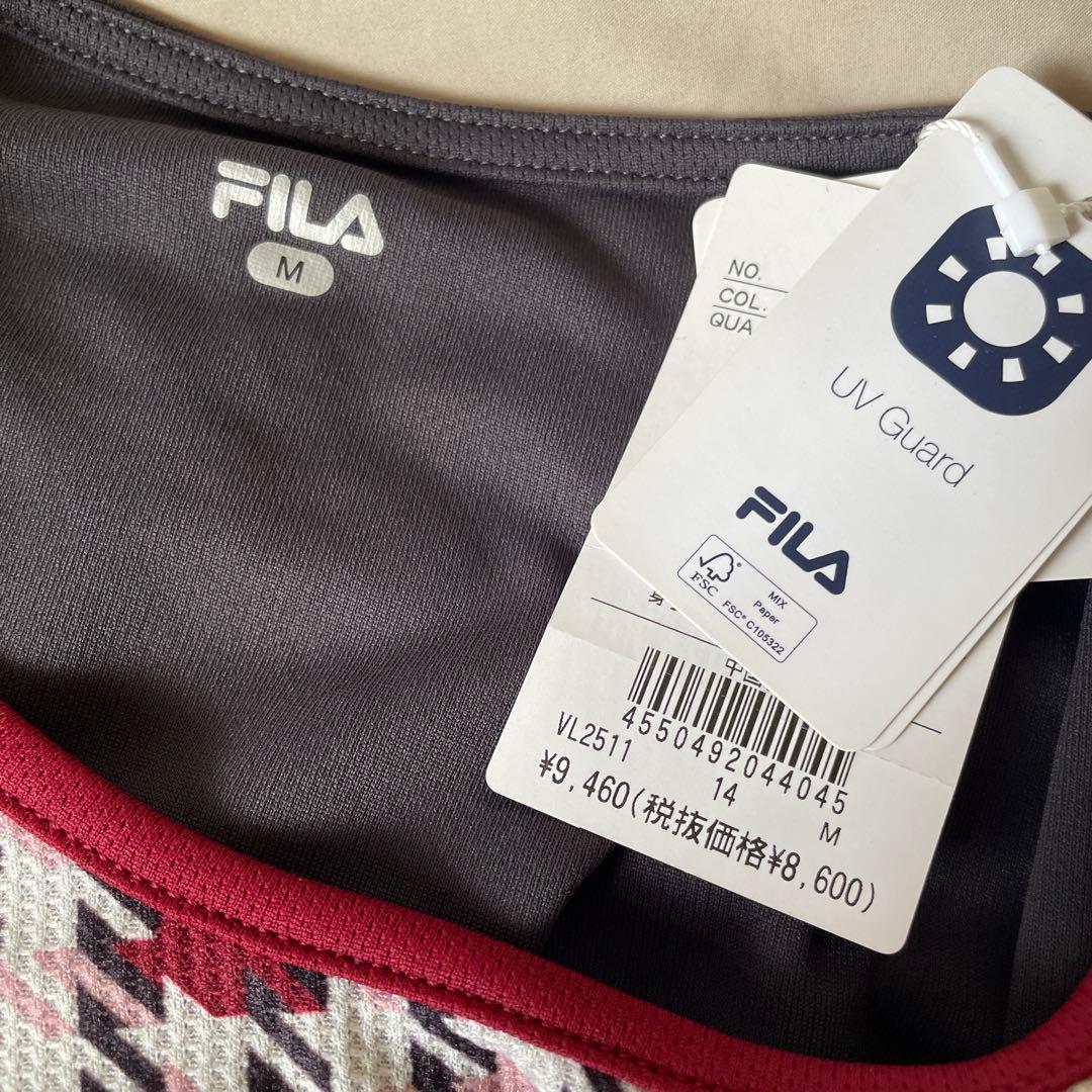 FILA ハウンドトゥース Tシャツスコートセットアップ秋カラー