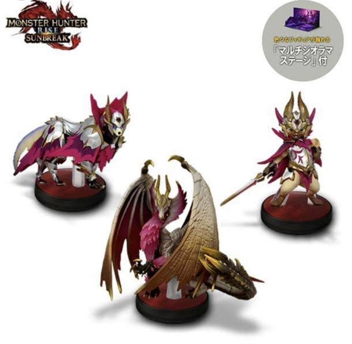amiibo メル・ゼナ、オトモアイルー、オトモガルク＋マルチジオラマステージ