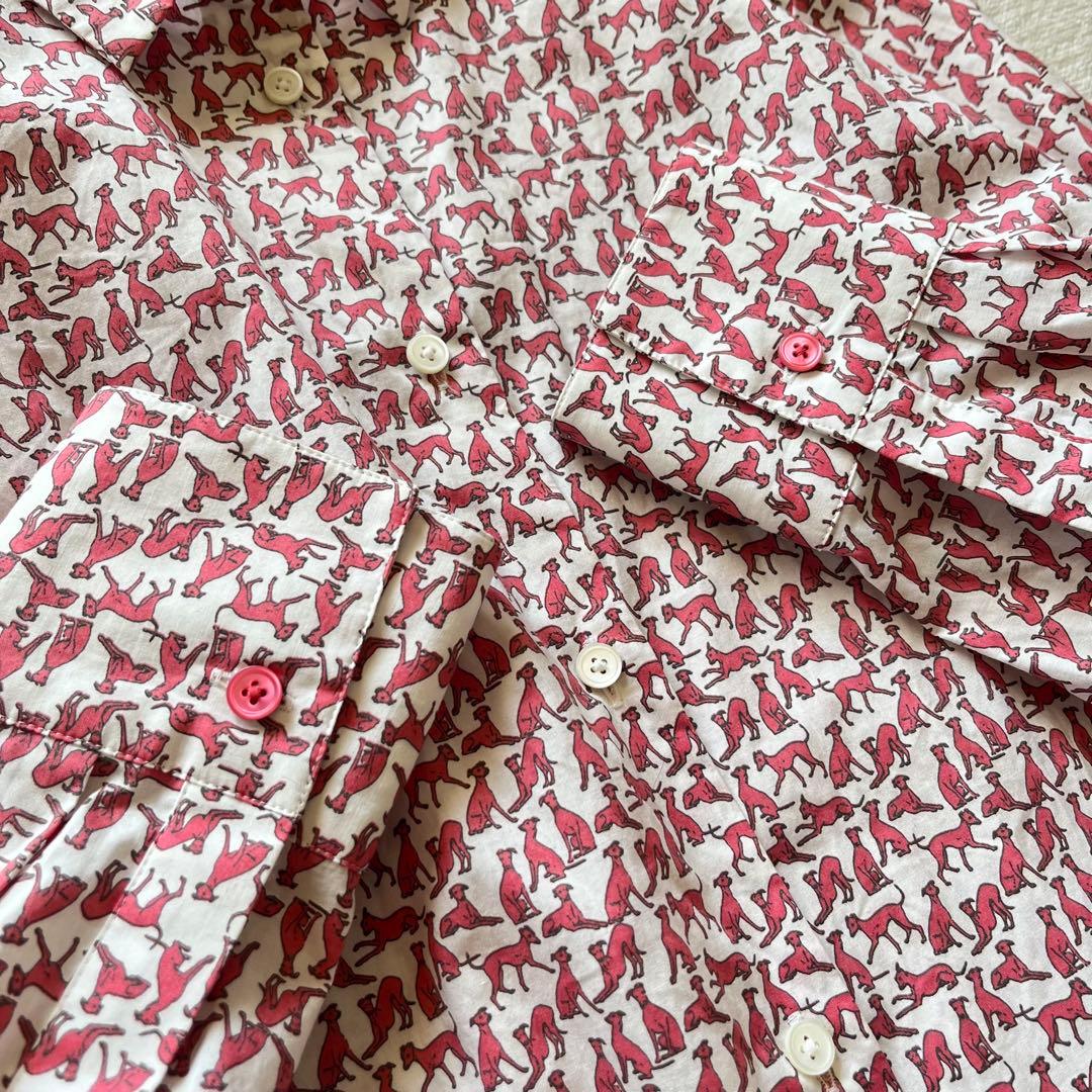 ピーエスポールスミス Paul Smith 犬柄 ミニプリント シャツ 42