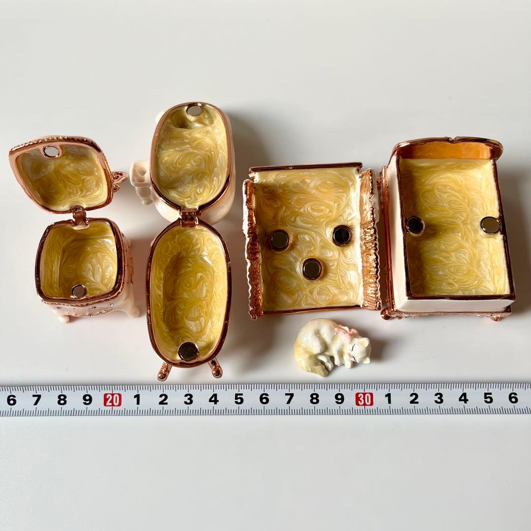 Piearth ピィアース ジュエリーボックス 小物入れ 家具 ロココ調 6点