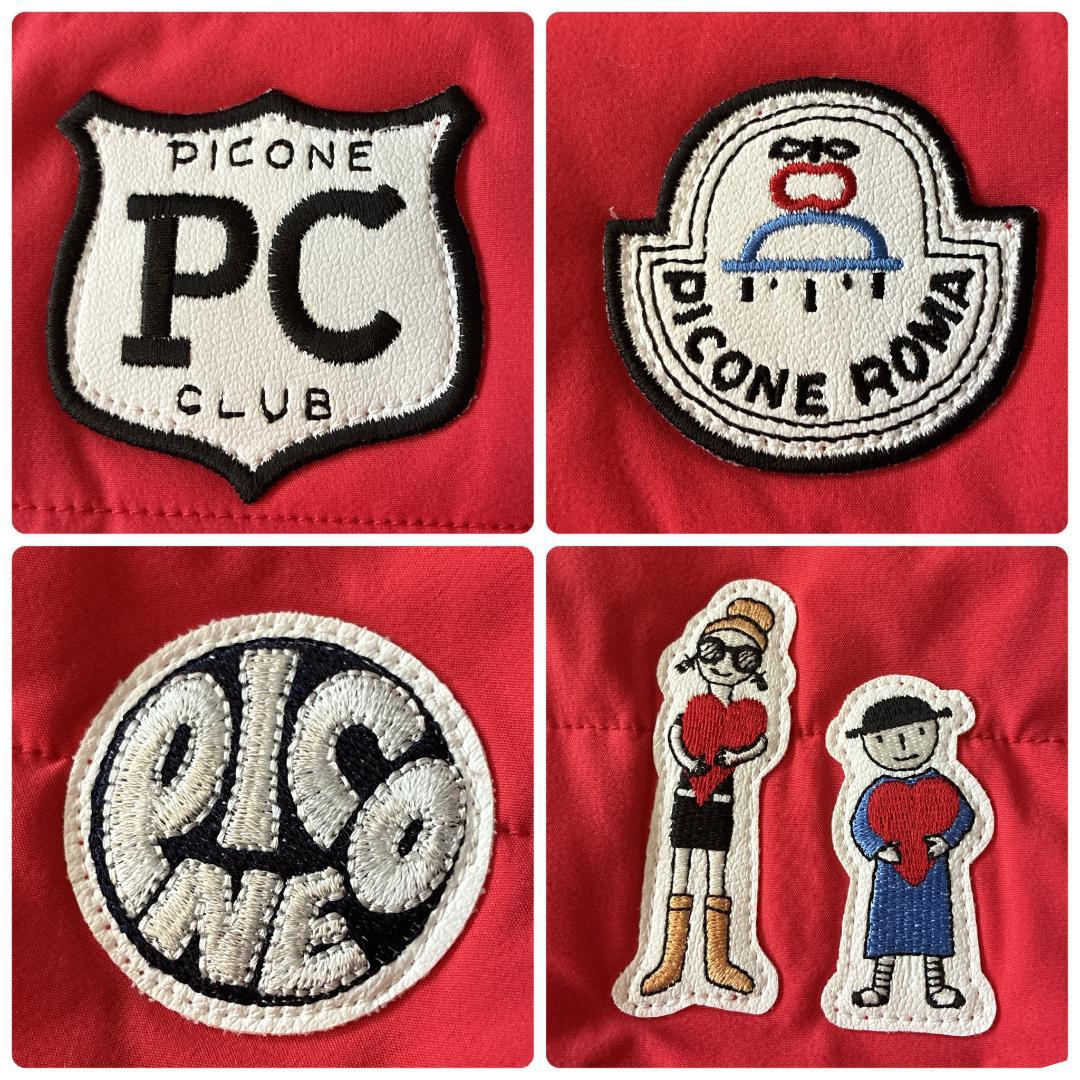 美品 ピッコーネクラブ♡半袖 ダウンジャケット レザー使い ワッペン 刺繍 3