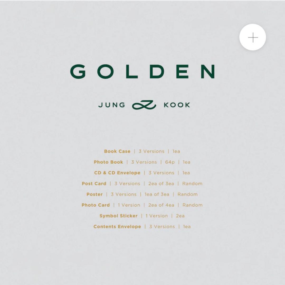 【新品未開封・特典付き】golden ジョングク　アルバム　3形態セット