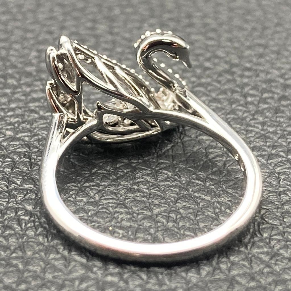 SWAROVSKI リング 指輪 Dancing Swan シルバー スワロ