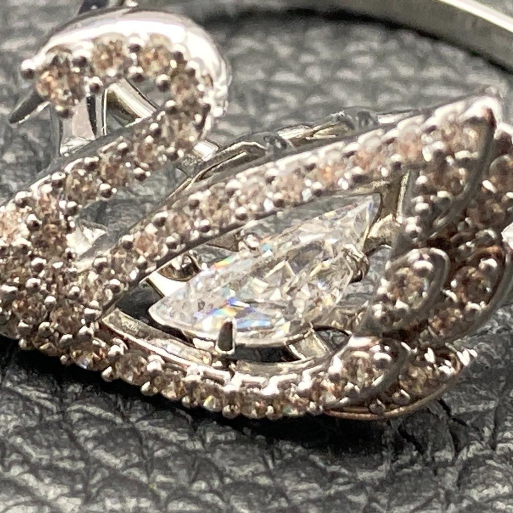 SWAROVSKI リング 指輪 Dancing Swan シルバー スワロ