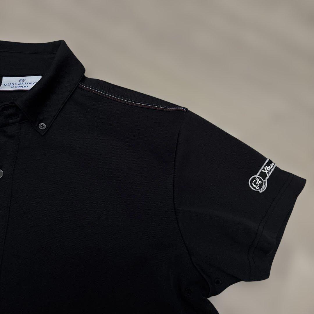 【極美品】ラッセルノ ボタンダウンシャツ サイズ5(L 相当）スタッズ 黒